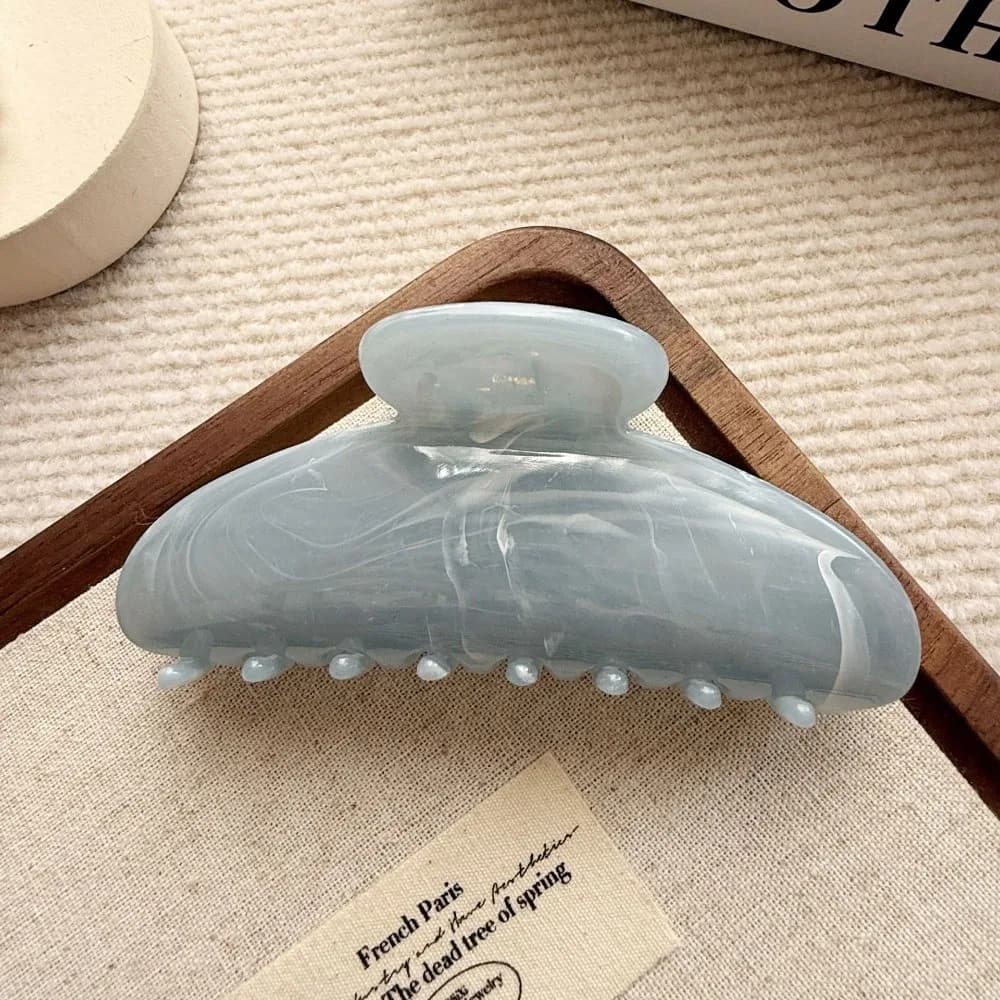 New Marble Stripes Pattern Hair Claw Clip Large Colorful Barrette Decorative Hairpin Women