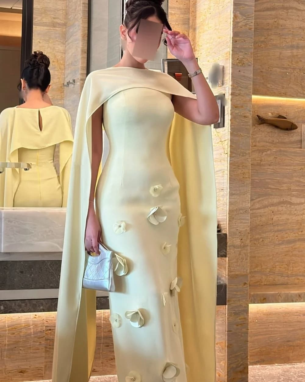 Abiti midi dritti con scollo a O con applicazioni in jersey personalizzati Occasioni su misura Taglie semplici ed eleganti disponibili da sera