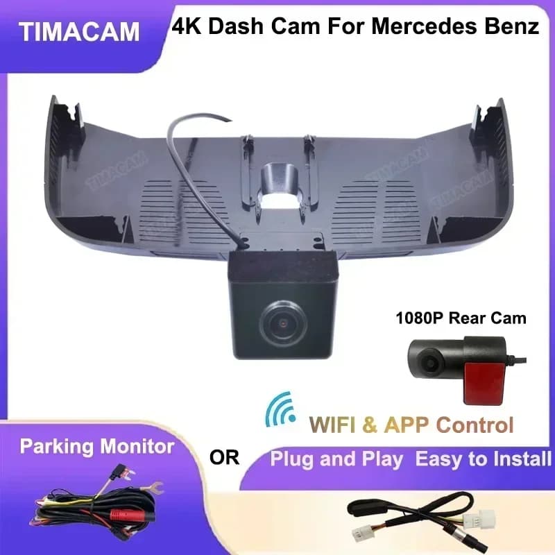 TIMACAM For Mercedes Benz Class V w447 v200d v220d v250d v300d EQV METRIS Marco Polo Plug and Play Wifi 4K 2160P Auto-DVR Dashcam