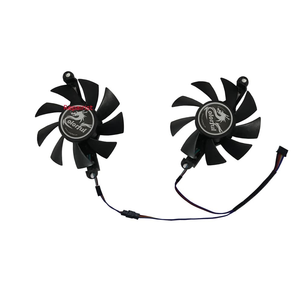 1 Set 75MM di diametro, passo fori di montaggio 88mm, ventola della scheda Video grafica, per AFOX Radeon RX 6500 XT,per mingzhou rx 580 2048sp, raffreddamento GPU VGA