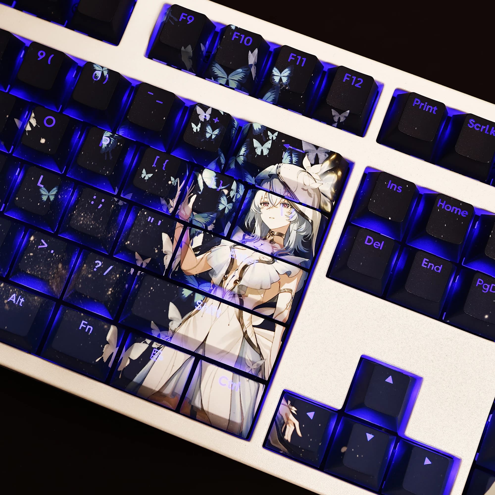 108 tasti/Set Wuthering Waves The Shorekeeper Keycaps Anime Game Girl Keycaps per MX Switch per tastiera meccanica fai da te personalizzato