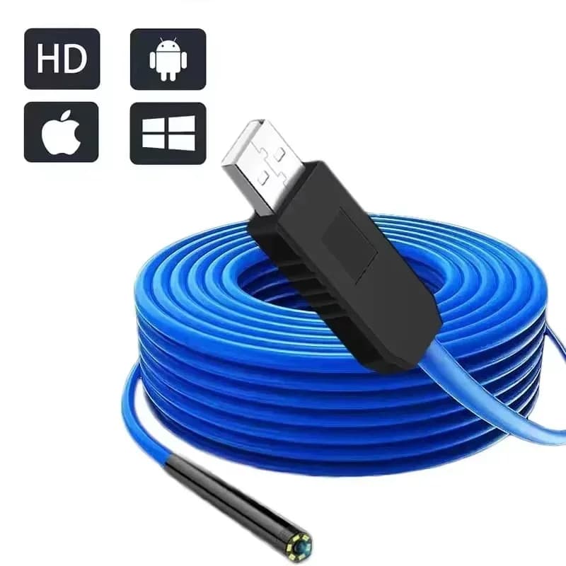 Telecamera endoscopica impermeabile IP68 con 8 luci a LED con cavo rigido e porta USB TypeC per immagini HD per tablet PC Xiaomi HUAWEI