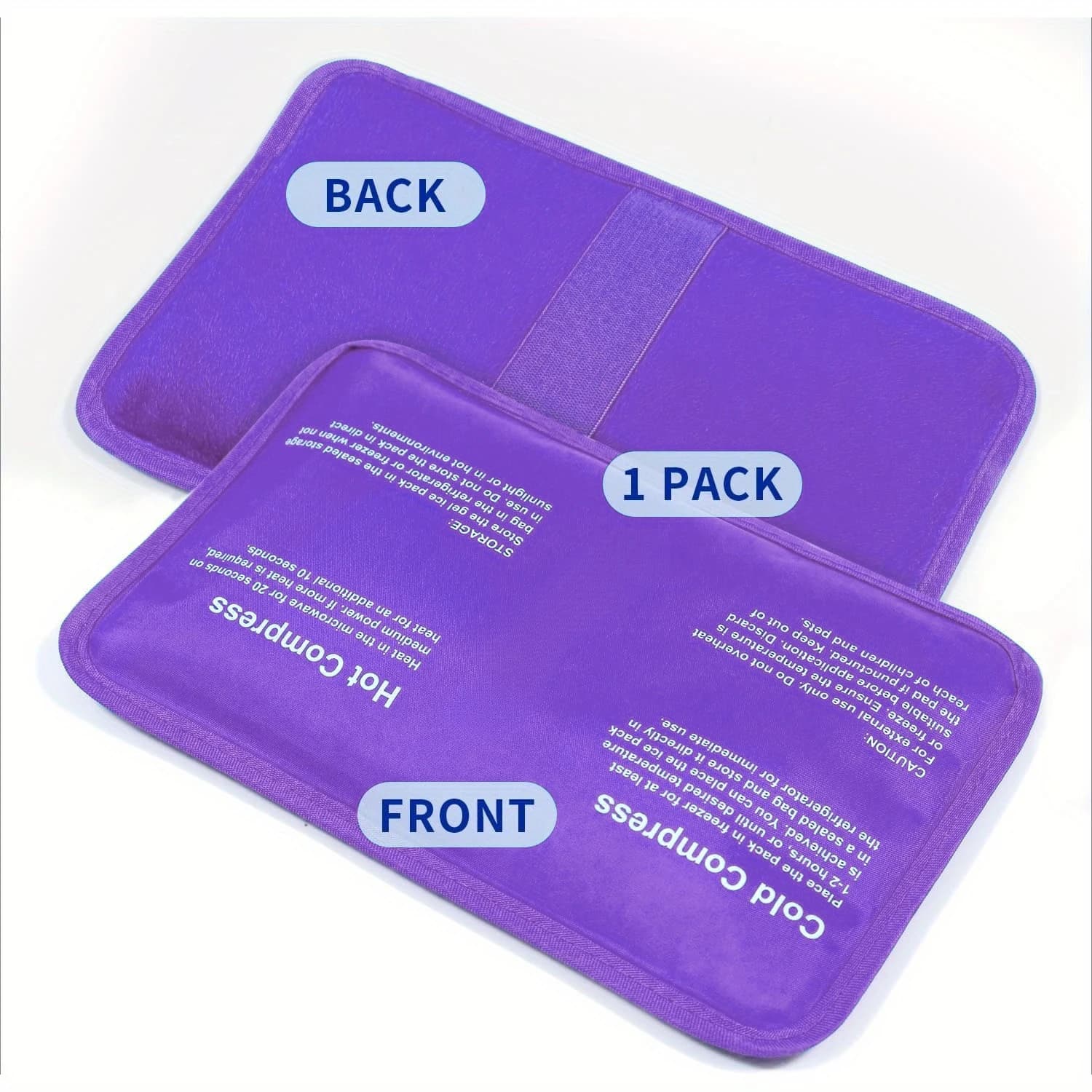 Impacchi di ghiaccio per lesioni Impacchi di ghiaccio riutilizzabili in gel bifacciale e impacchi freddi per collo, spalle, ginocchio, flessibili, di lunga durata