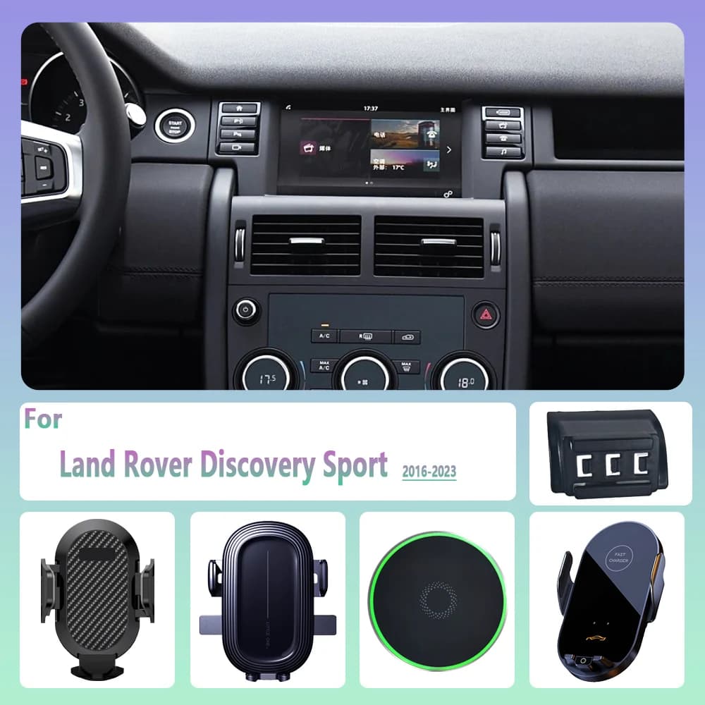 Per Land Rover Discovery Sport 2016 2017 2018-2023 Supporto per telefono per auto Ricarica wireless Supporto per telefono magnetico Supporto per auto Magsafe