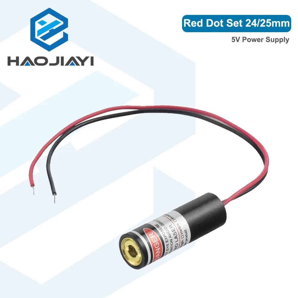 Modulo di Posizionamento Laser a Punto Rosso DC5V 2A con Base da 24mm 25mm per Allineamento Incisione e Taglio Laser