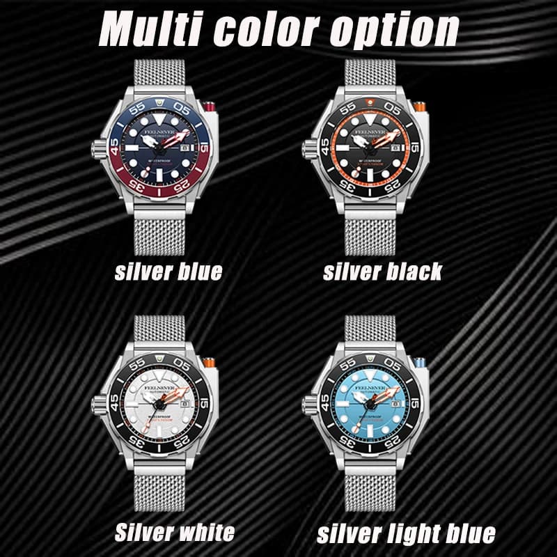 TOP FeelNever 2025 Brand Luxury Automatic Watch For Men Fashion Business Military Waterproof Men's Mechanical Wristwatches reloj