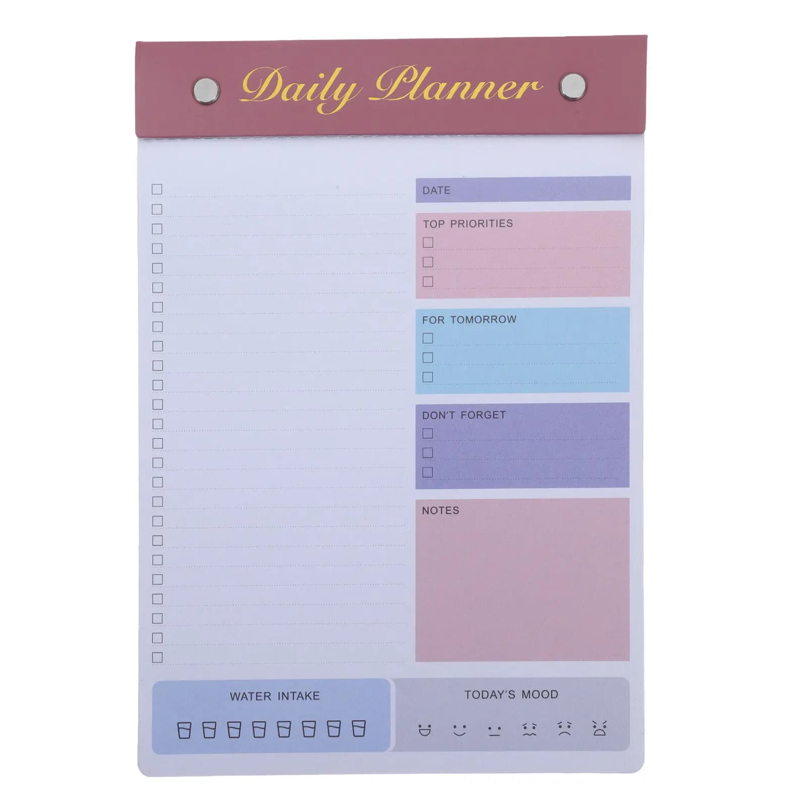 Blocco Note Planner Staccabile Portatile per Ufficio e Casa, Semplice Taccuino B5, Agenda Giornaliera, Lista delle Cose da Fare, Blocco per Appunti, Blocchi Memo