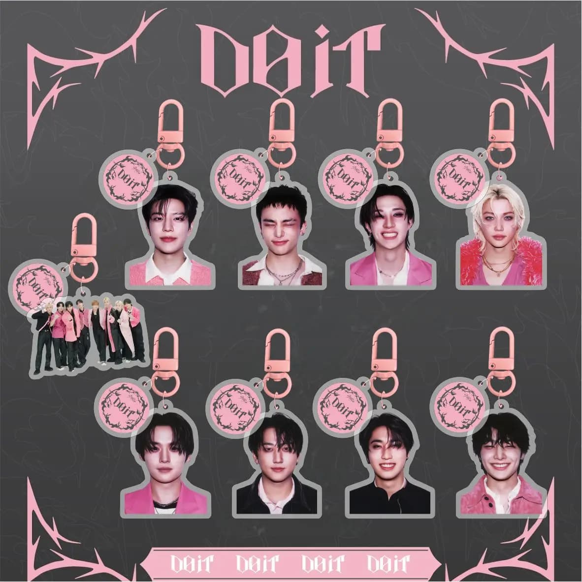 Portachiavi in acrilico K-POP Stray Kids SKZOO Dolt, nuovo album, accessori per borse, prodotti ufficiali SKZOO, stesso stile