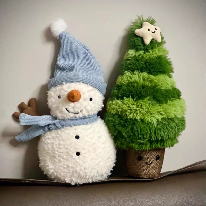 Disponibile Cuscino per albero di Natale Peluche Cuscino per pupazzo di neve Decorazione natalizia Regalo di Natale Regalo di compleanno Regalo per feste di Capodanno