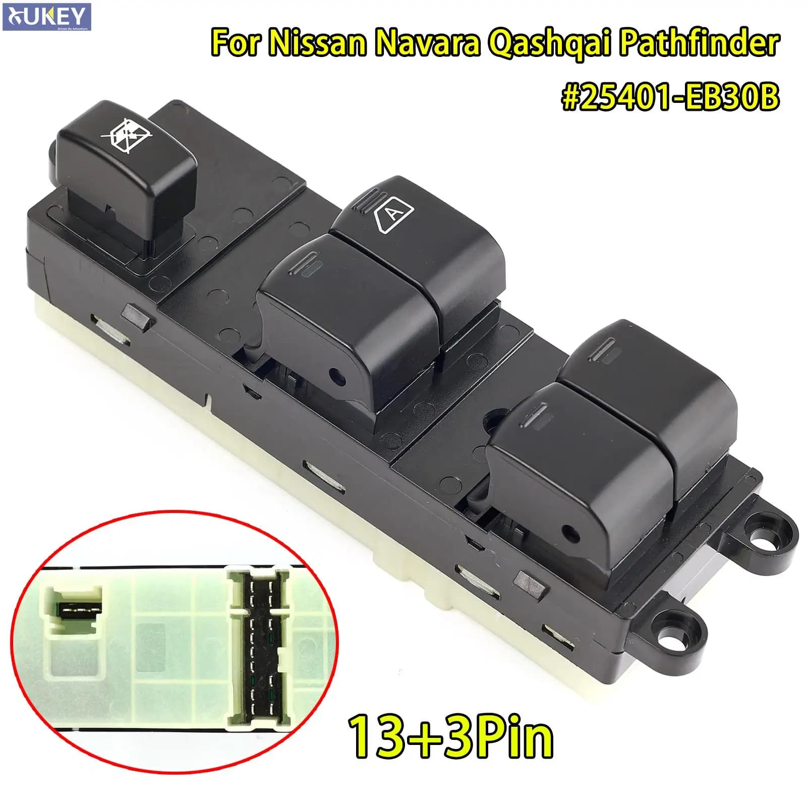 Interruttore alzacristallo elettrico principale anteriore destro per Nissan Navara D40 Qashqai Pathfinder R51 ricambi auto 2004 2005 2006-2016