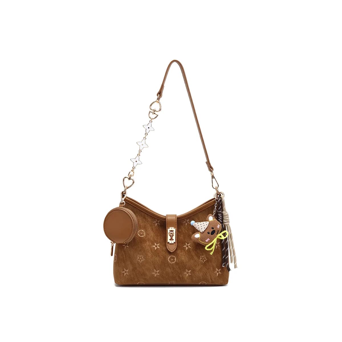 Borsa Fasciatoio di Lusso Minimalista Unica in Pelle, Borsa a Tracolla da Donna alla Moda con Logo a Lettere, Pochette Trendy