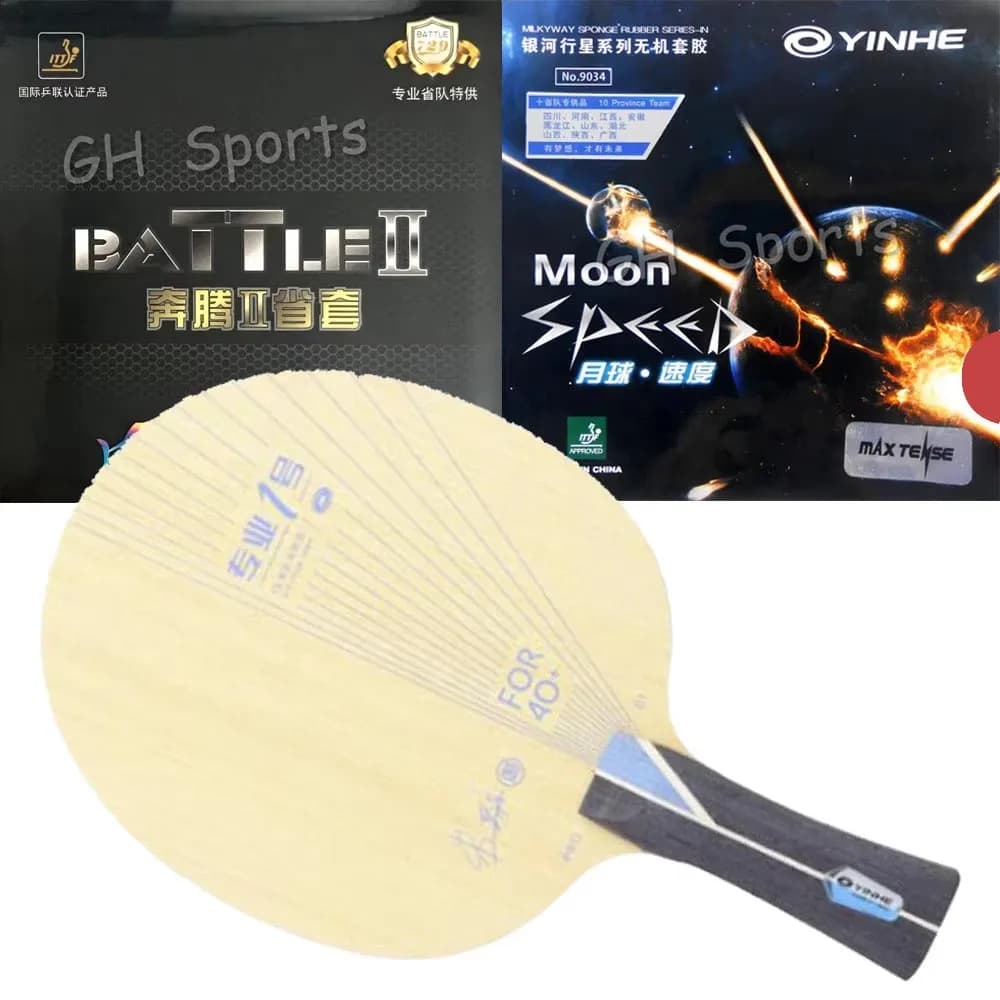 Racchetta Pro Combo YINHE PRO-01 Lama da ping pong con 729 Provincial BATTLE II BATTLE 2 Pro e Yinhe Moon SPEED Ping Pong rubbe