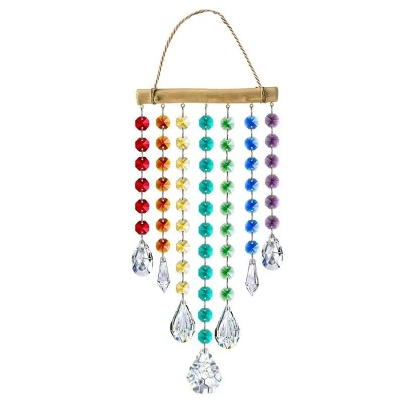 ABVJ-Sun Catchers With Crystals Prism Sun Catcher Sparkling Window Crystals Wind Chime Rainbow Maker Home Decoration Indoor