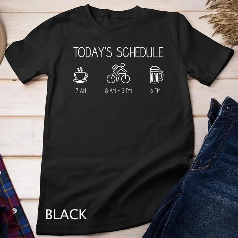 Unisex mountain bike t-shirt with today's programme