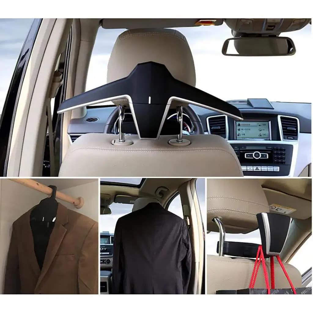 Hanging Hooks for Poggiatesta Auto, Travel Hooks for Poster Seat, Organizer Easy to Use for Dresses and Dresses, Ideal for Party and Meetings