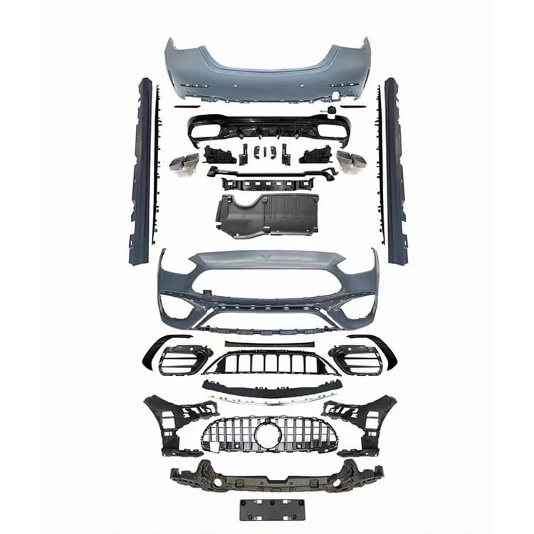 Suitable for 2022+Mercedes Benz C-Class W206 upgraded C63 front rear bumper assembly Body kit spoiler diffuser