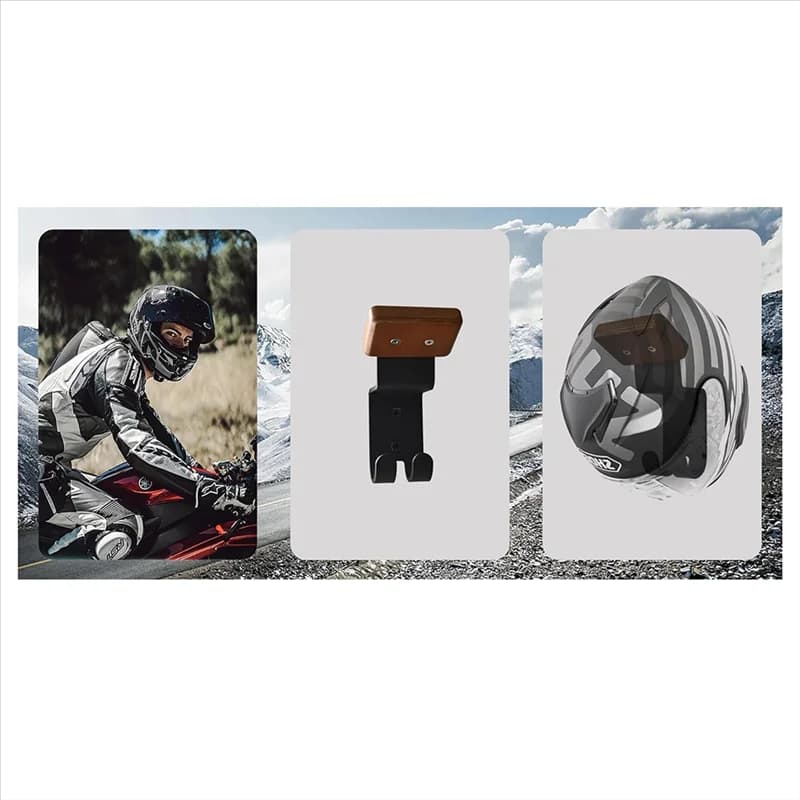 Portacasco per moto Leading-Edge-2Pack, portacasco resistente a parete per guanti da moto