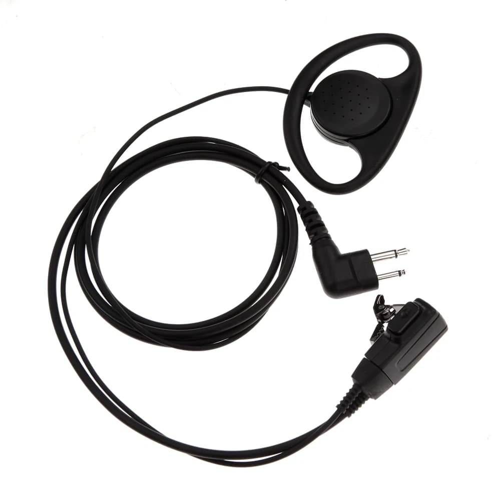 Auricolare Walkie Talkie a 2 pin con microfono auricolare a forma di D accessori per cuffie per Radio Motorola GP88 CT150 P040