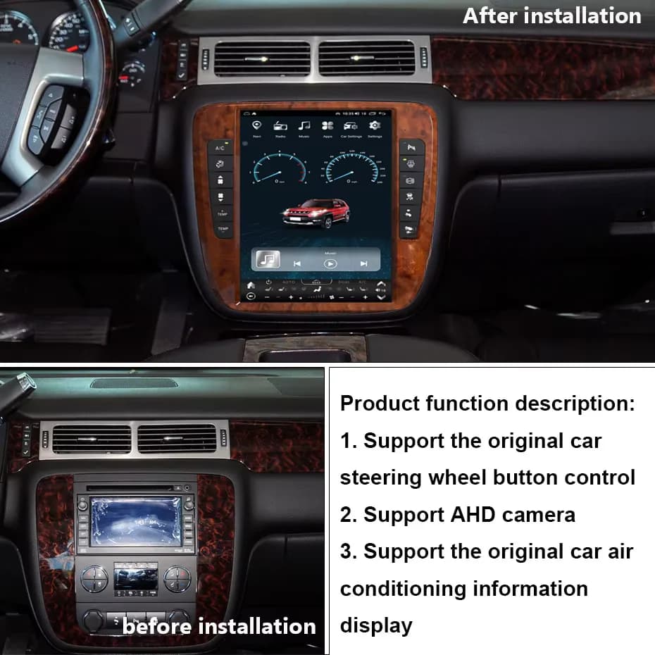 Per GMC SIERRA 2007-2013 Android Octa-core 8 + 128gb Navigazione per auto Wireless CarPlay GPS per auto Navi Radio Multimedia Touch Screen