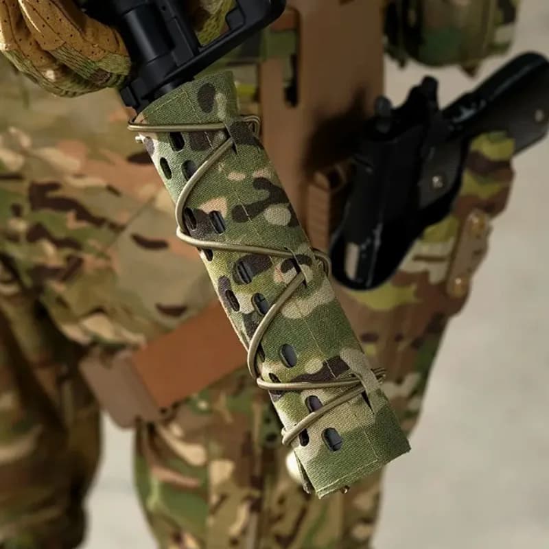 Copertura Protettiva per Silenziatore Tattico da 18CM, Custodia per Fucile di Precisione, Protezione Termica per Silenziatore, Scudo Protettivo