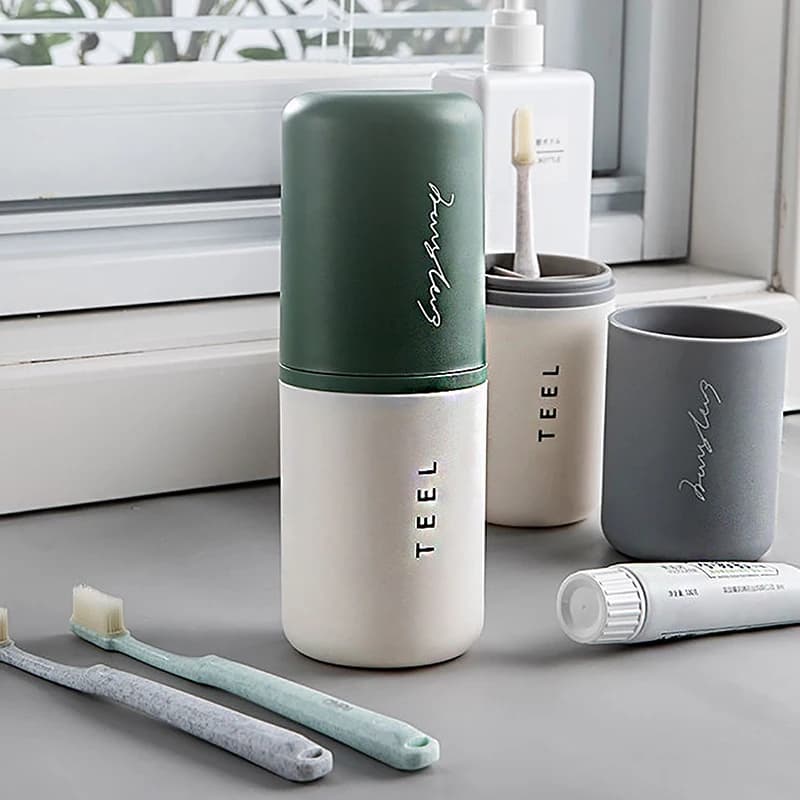 1pc portaspazzolino portatile scatola accessori per il bagno scatola di dentifricio viaggio all'aperto campeggio spazzolino da denti custodia Organizer