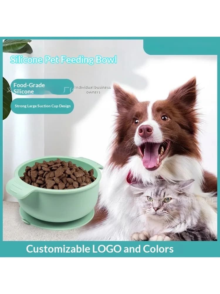 Silicone Pet Bowl for Puppies & Kittens, Dog Food Bowl, Pet Feeding Plate, Feeding Supplies for Cats & Dogs