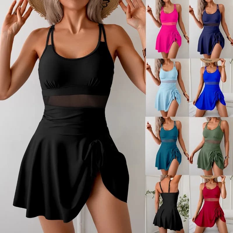 Costume da bagno da donna Costume intero Europeo e americano Nuova gonna da bagno intero alla moda e sexy