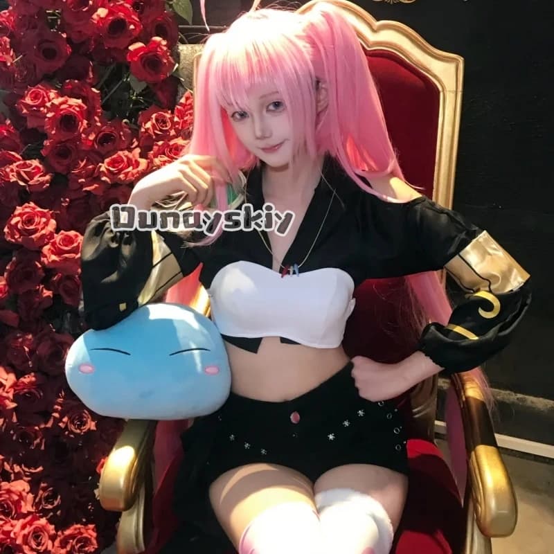 ​​​Milim Nava Cosplay Costume Wig Uniform Halloween Role Play Carnival Party Game That Time I Got Reincarnated As A Slime​