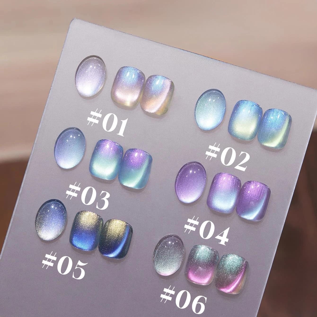 1-6PCS Popular Winter Internet Celebrity Hot-selling Northern Lights Cat Eye Magnet Gel Nail Polish Nail Art Nail Supplies