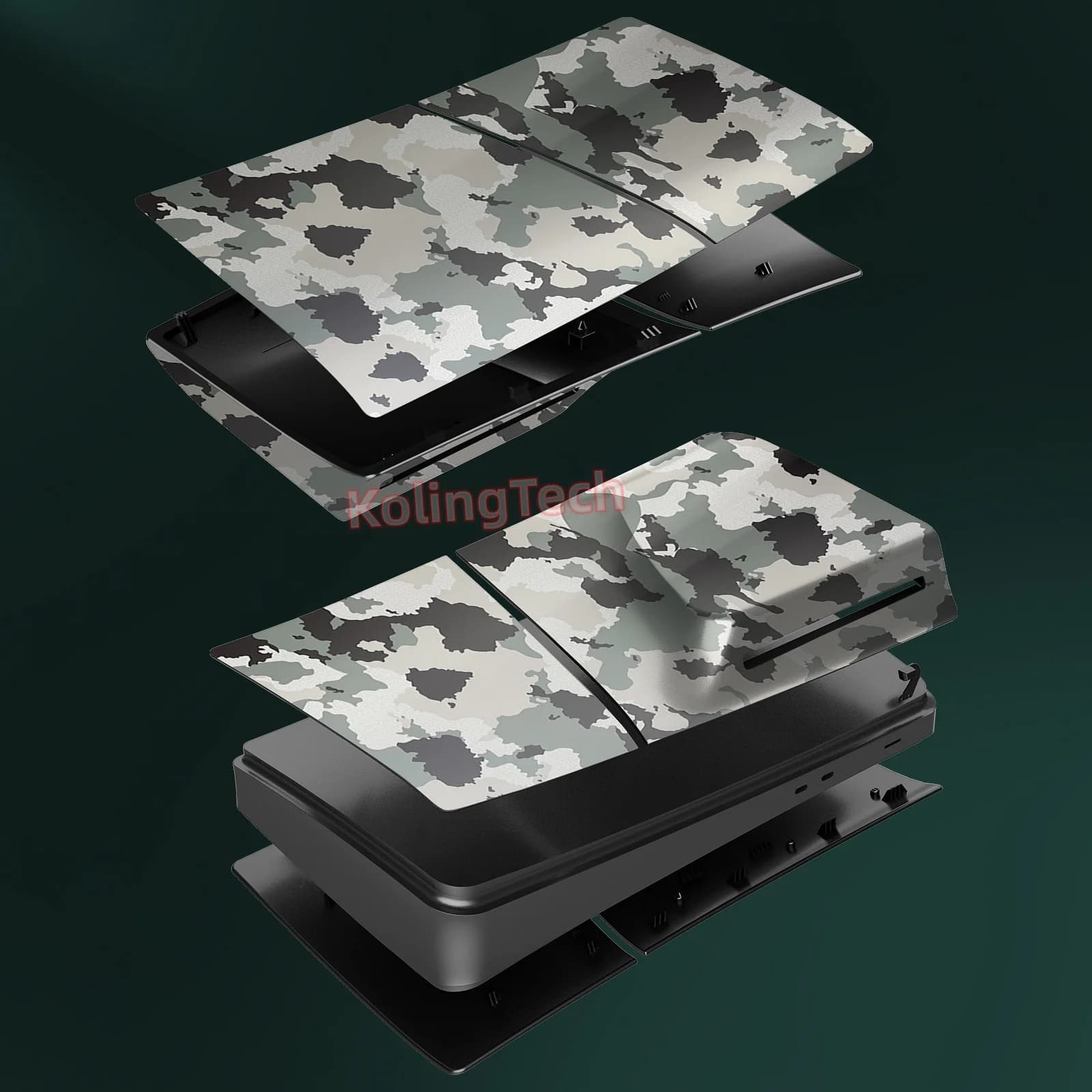 Accessori guscio di ricambio in ABS premium per PS5 Cover protettiva sottile Piastra frontale rigida adatta per Playstation 5 Slim Camouflage