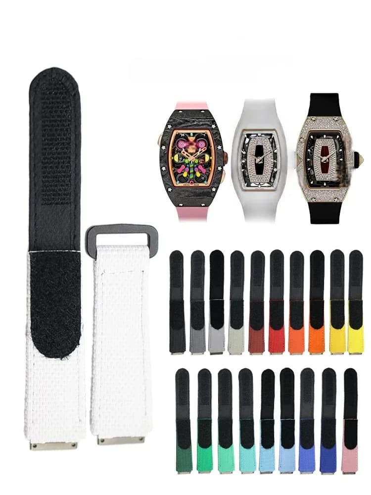 Suitable for Ms. Richard's Velcro Watch Strap RM07-01 37-01 Rubber Strap