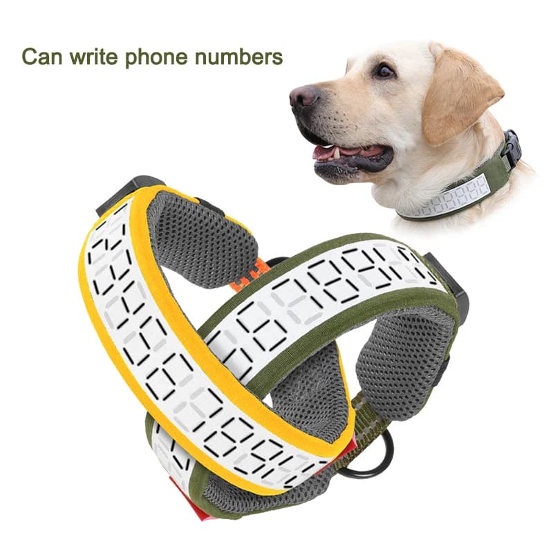 Collari Innovativi per Cani con Numero di Telefono, Riflettenti, Traspiranti, Morbidi e Imbottiti, per Tutte le Razze, Collare per Addestramento all'Aperto