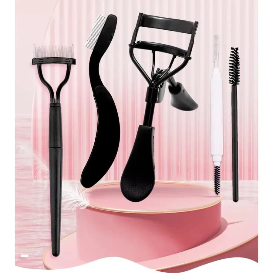 1 set di kit per arricciare le ciglia con spazzola e cuscinetti di ricambio, strumento professionale per arricciare le ciglia per un trucco perfetto degli occhi