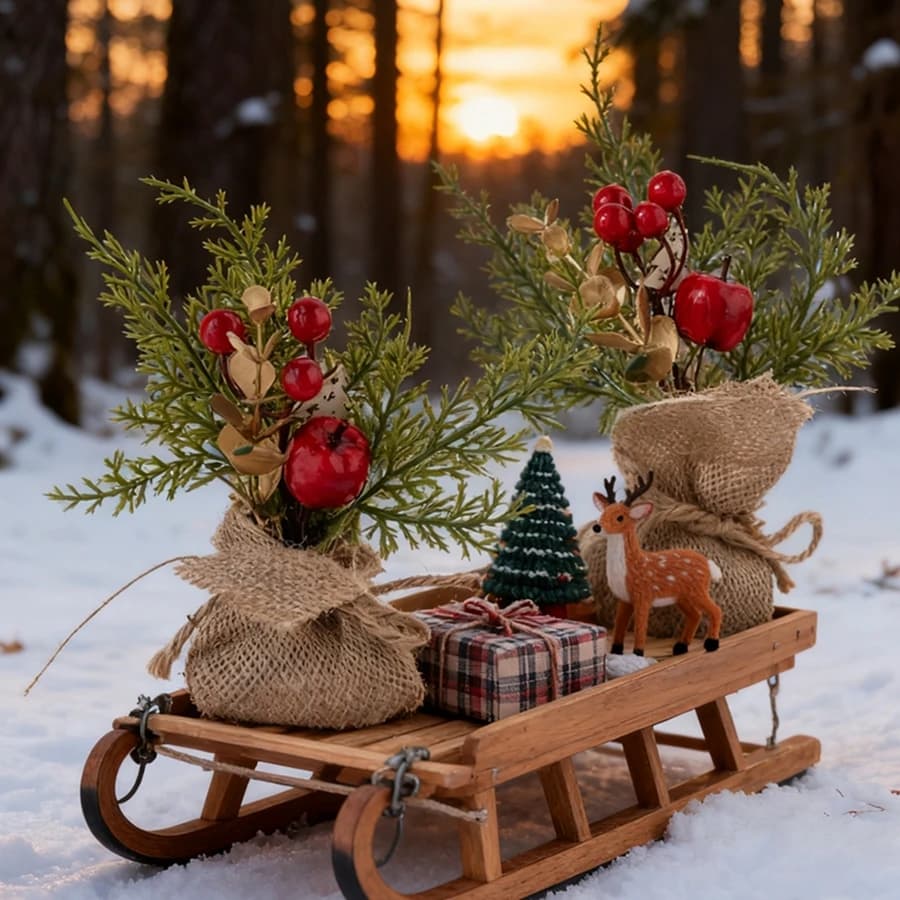 Artificial Plants Flower HotSale Home Room Festival Outdoor Garden Wedding Table Decor Cute Christmas Tree For Family Gathering