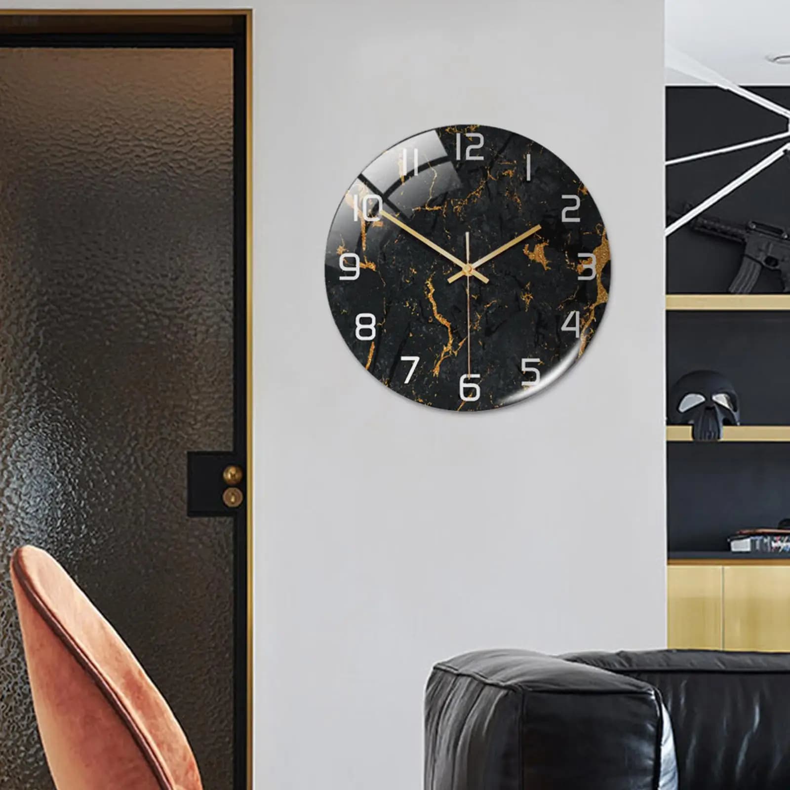 Orologio da Parete Moderno, 12 Pollici Silenzioso Senza Ticchettio a Batteria, Orologio Decorativo