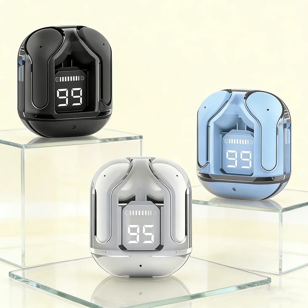 Auricolari Bluetooth originali binaurali, piccoli auricolari in-ear sportivi stereo con bassi potenti, auricolari TWS sportivi per telefoni.