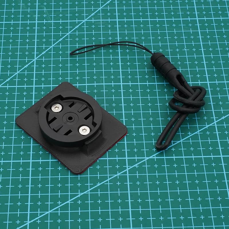 1Set For Garmin/IGPSPORT/Blackbird GPS Bike Computer Bracket Top Tube Adhesive Mount Flexible Base 190mm Safety Lanyard Included