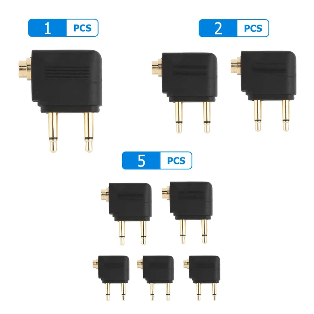 Adattatore Audio per Cuffie da Aereo, Connettore Jack da 3,5mm per Viaggi in Aereo