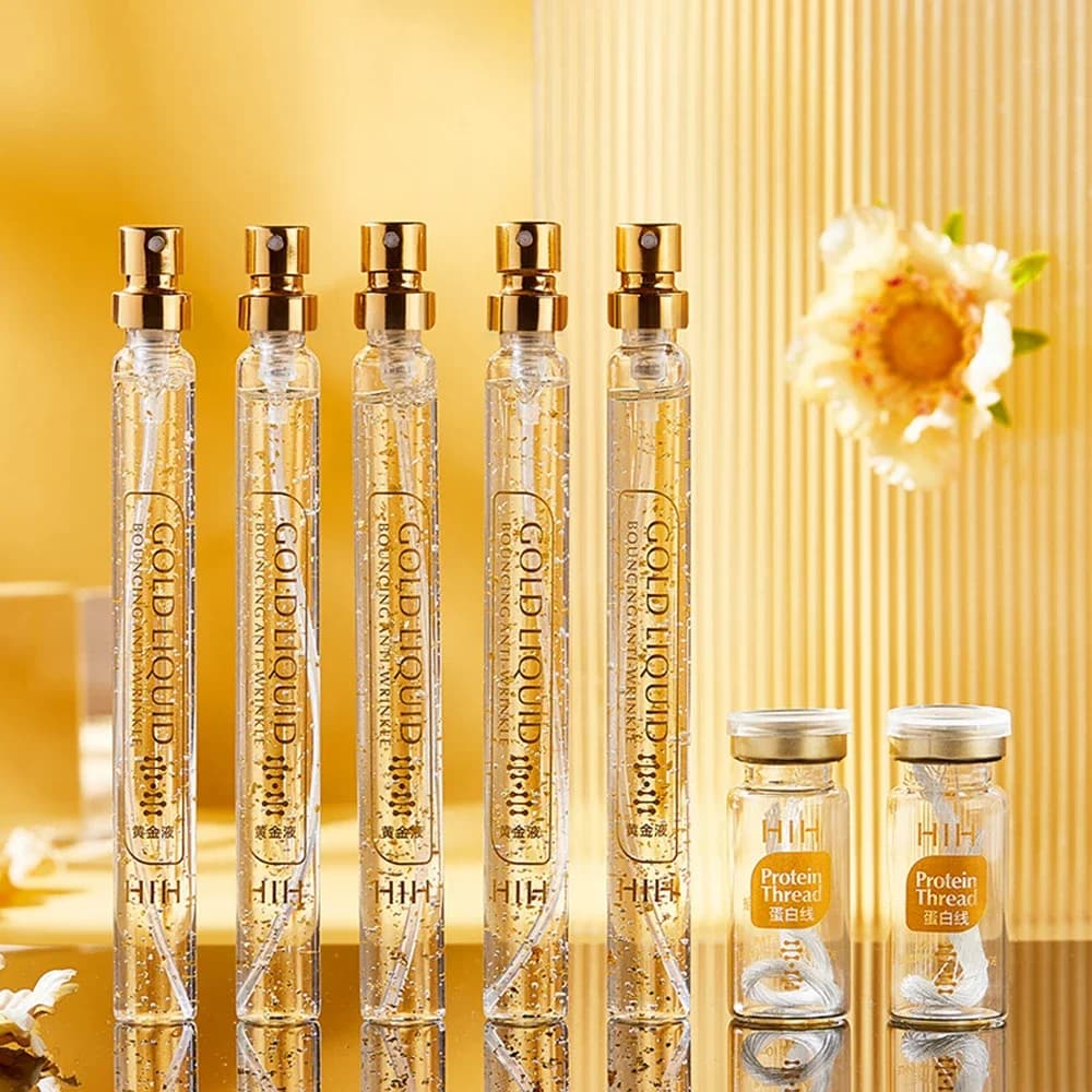Protein Peptide Korean Hyaluronic Essence 24K Gold Siero Face Collagen Active Filo Anti-aging Levigating Hydrating Radiant