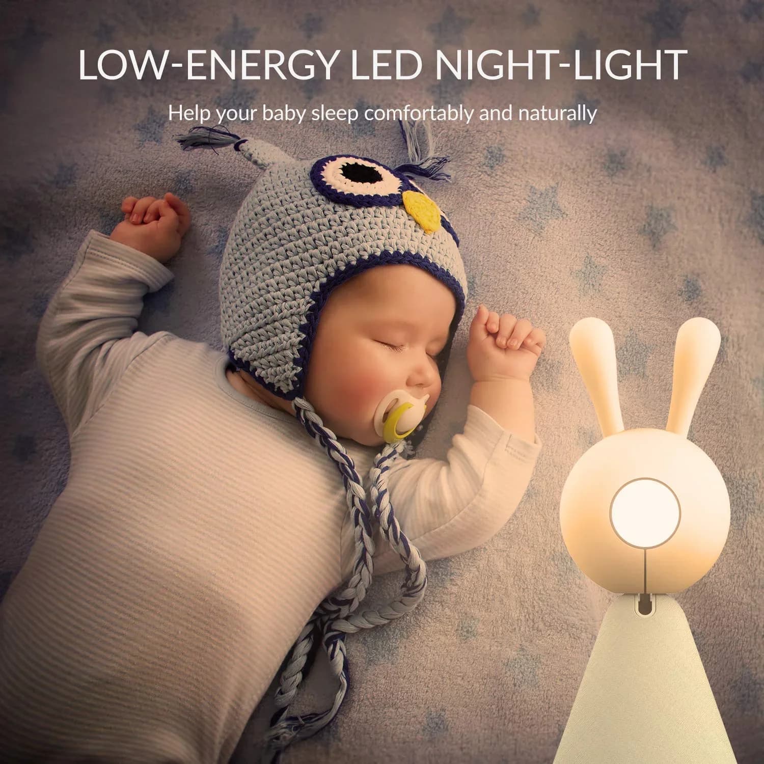 xiao YI Baby Monitor Telecamera con audio WiFi Smart Phone App Visione notturna Luce notturna Temperatura Umidità Rilevamento pianto