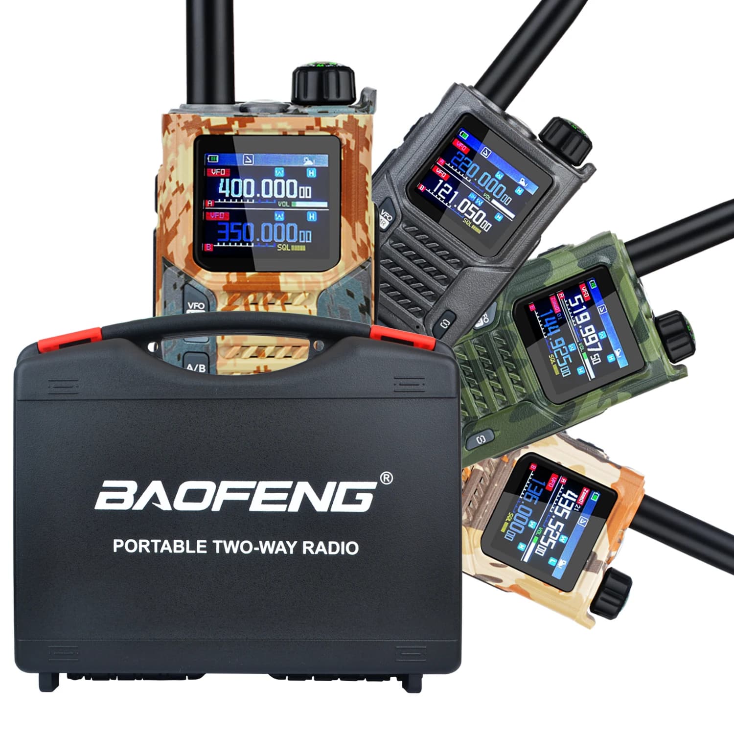 Baofeng RD-55PRO 10W Multi-banda GPS Avviso meteorologico Wireless APP Programma Bussola Doppio orologio FM Outdoor Air Band Walkie Talkie
