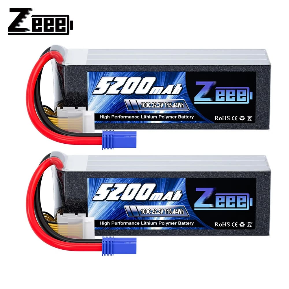 Zeee 6S 5200mAh Lipo batteria 22.2V 100C Softcase con spina EC5 per RC auto aereo elicottero camion Buggy barca RC modelli parti