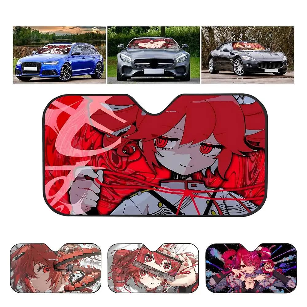 Parasole per Auto con Design Anime K-Kasane Teto, Copertura Universale Pieghevole per Parabrezza, Accessori Auto