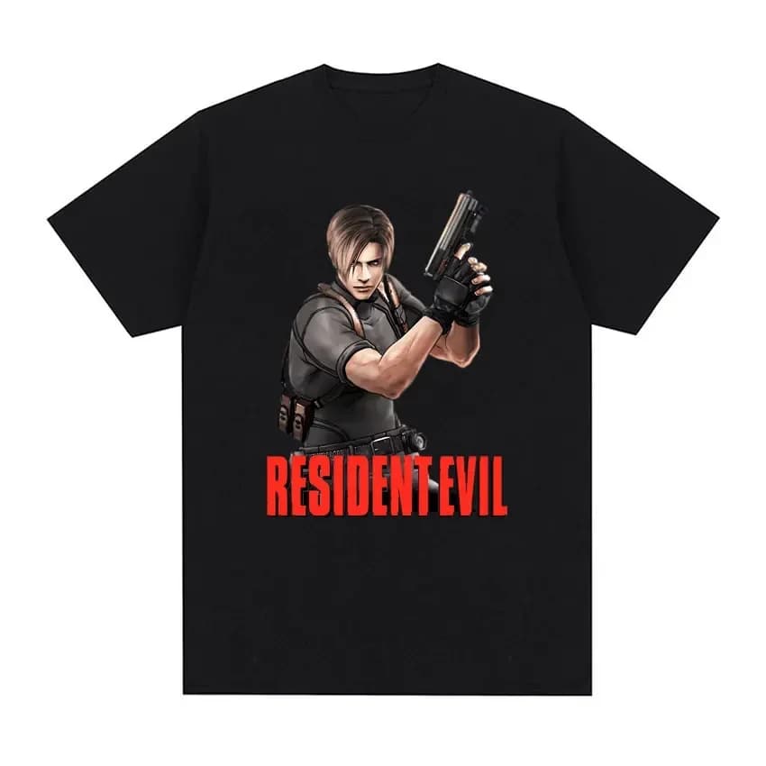 Limited Edition Leon S. Kennedy Resident Evil T-shirt Women's Fashion Aesthetics Large T-shirt Women's Retro Trendy Cool T-shirt