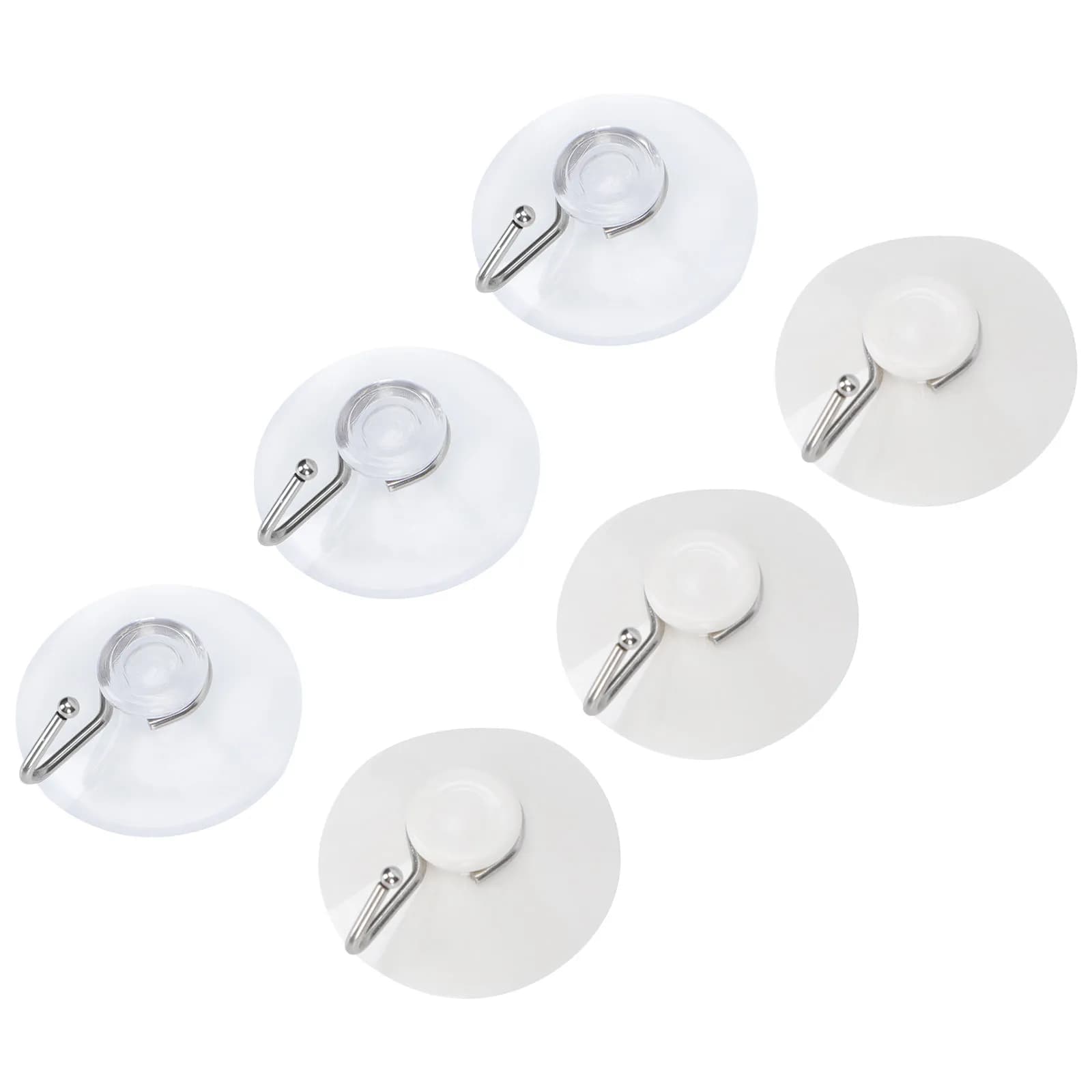 16 Pezzi Ganci a Ventosa Trasparenti, Ganci Adesivi Forti per Parete, Impermeabili, Senza Tracce, Appendiabiti per Bagno e Cucina