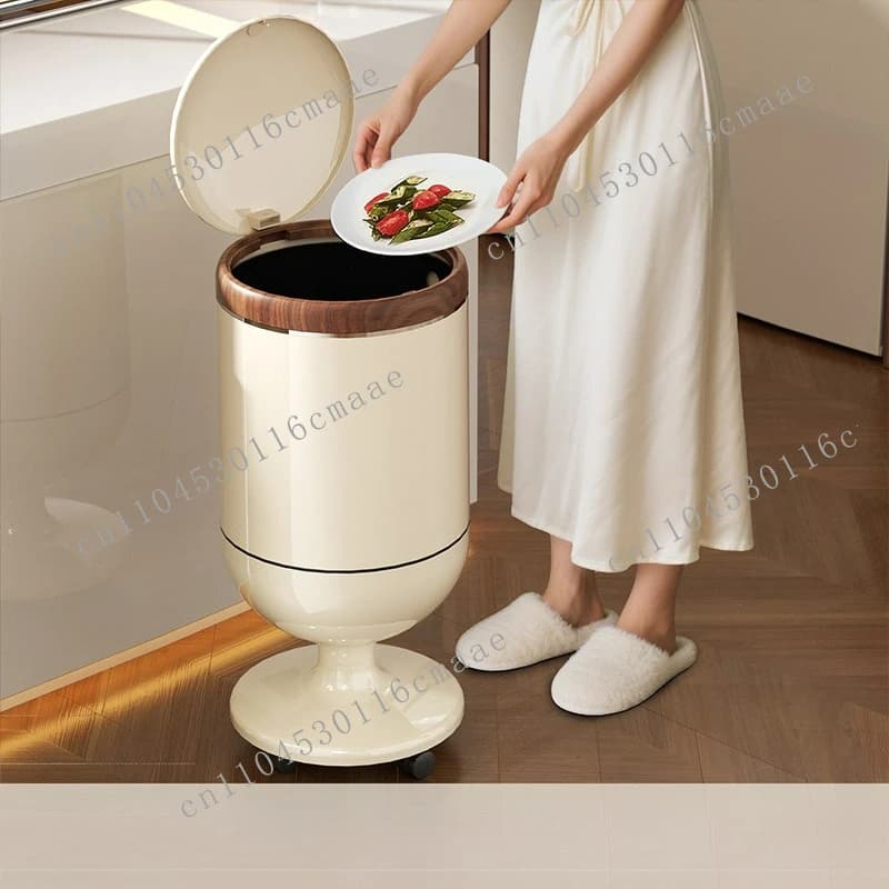 Tall trash can does not bend over removable high-end home kitchen living room large capacity large storage bucket