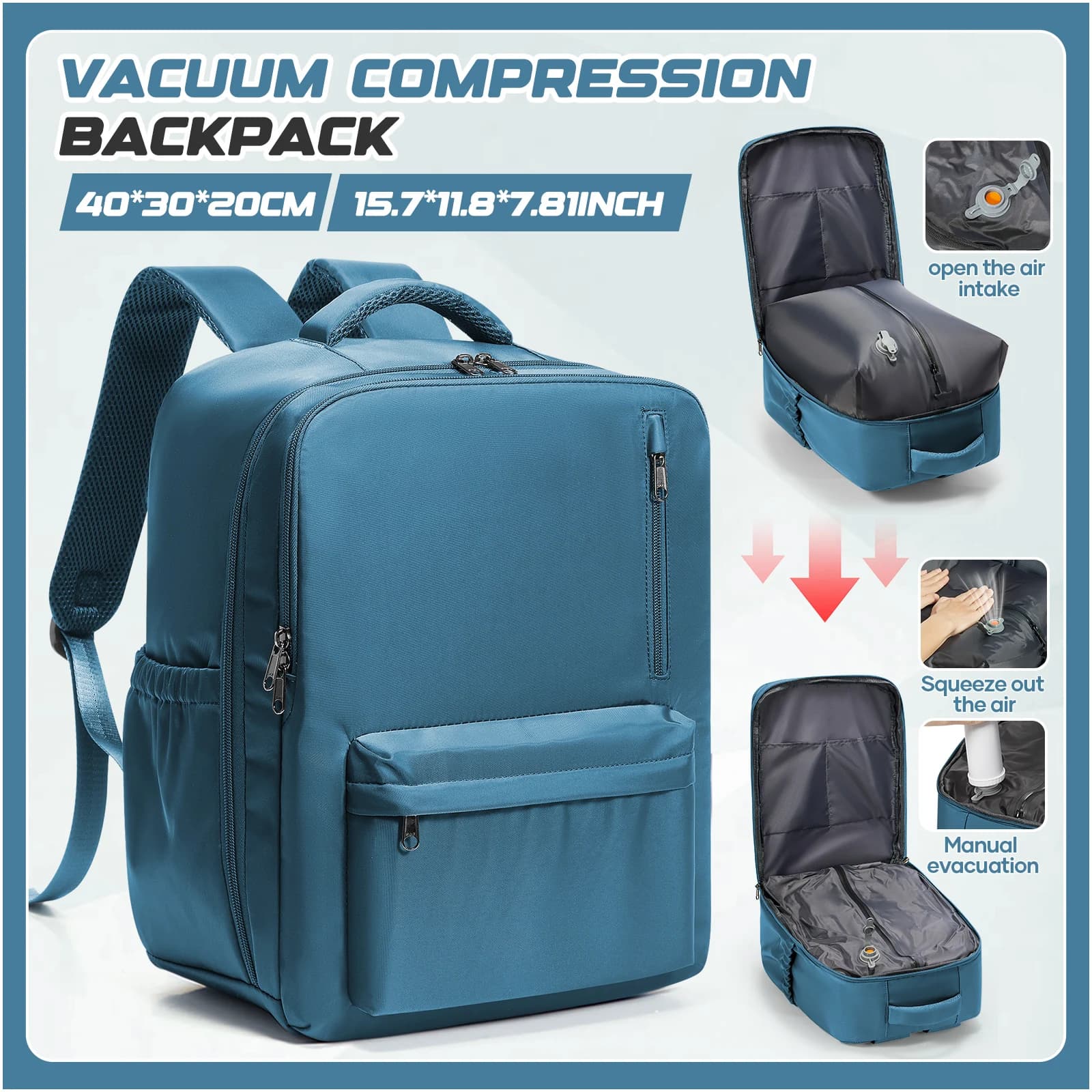 Vacuum Backpack Hand Luggage Backpack 40x30x20 Airplane Travel Backpack Cabin Laptop Backpack Ryanair Backpack，School Backpack