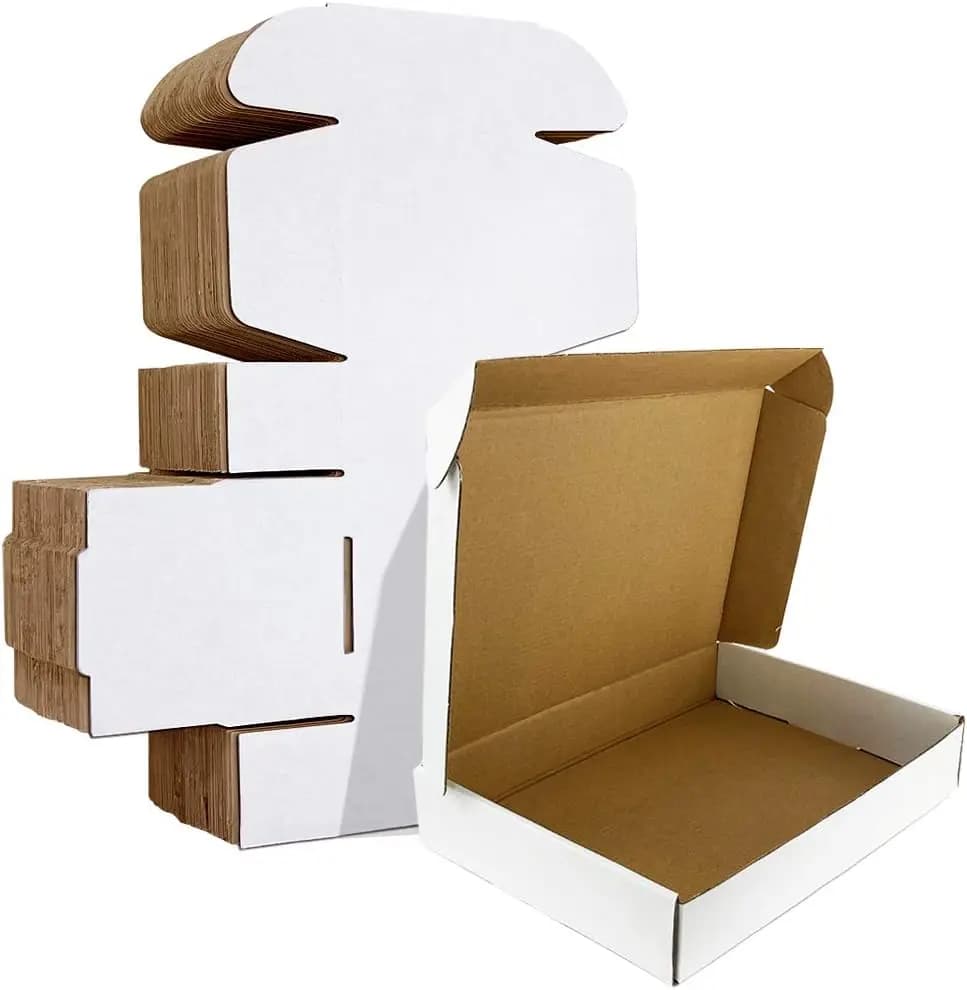 Scatole per Spedizioni 11x8x2 Pollici Set da 25, Scatole in Cartone Ondulato Bianco per Spedizioni e Stoccaggio