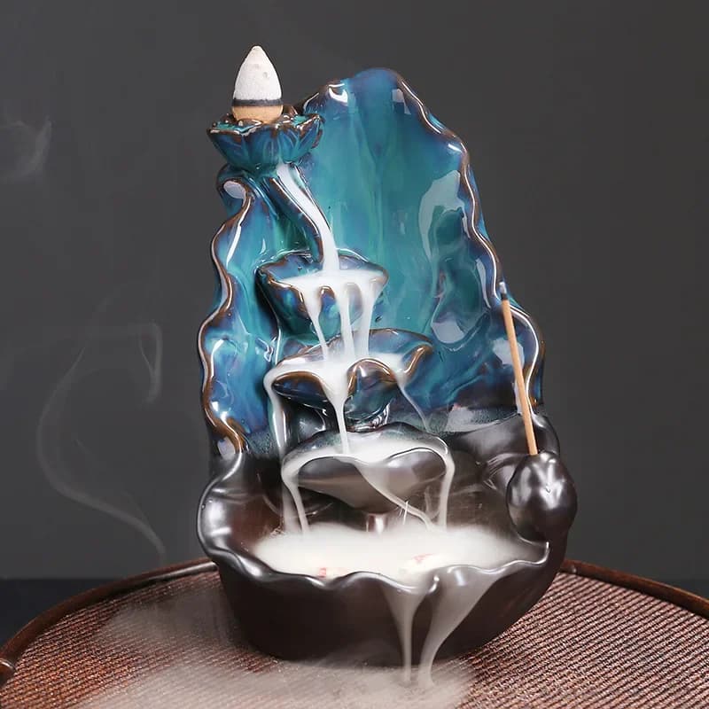 Incensiere in ceramica Artigianato Porta bastoncini di incenso Riflusso Lucky Home Decor Ornamento da tavolo