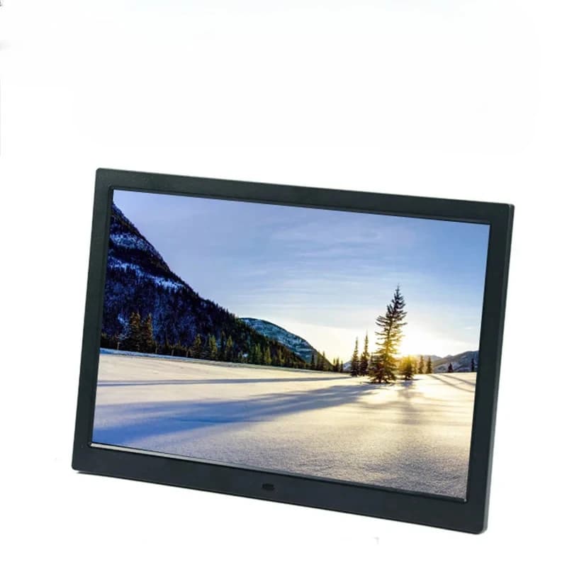 Cornice digitale 2026 da 12,1 pollici, immagini in bianco e nero 1280 * 800, calendario, cornice digitale USB/SD per video e musica
